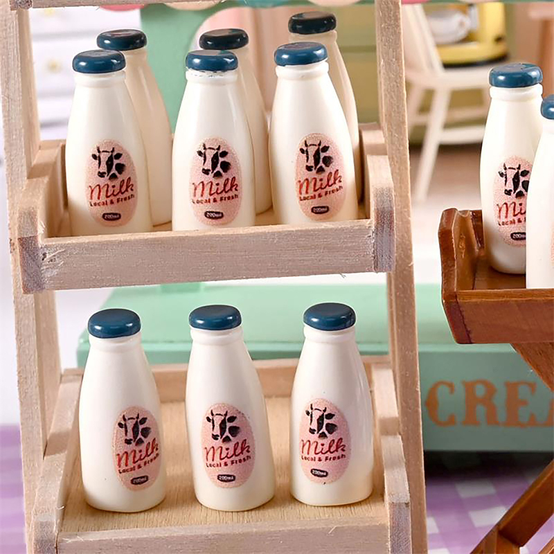 Kids Outdoor Kitchen Set - 5/10PCS Miniature Food Model Toy Milk