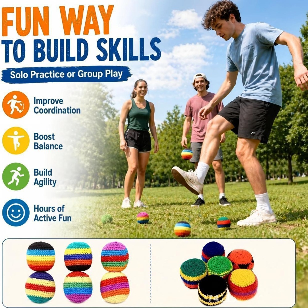 Outdoor Kid - New Soft Footbag Hack Sandbag Ball