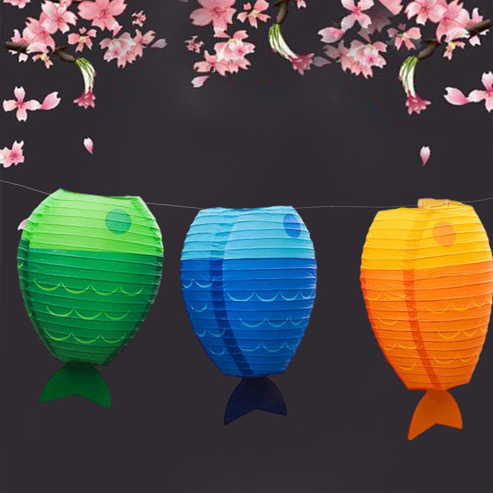 Kids Outdoor Decor - Fish Paper Lantern Cute Craft Creative