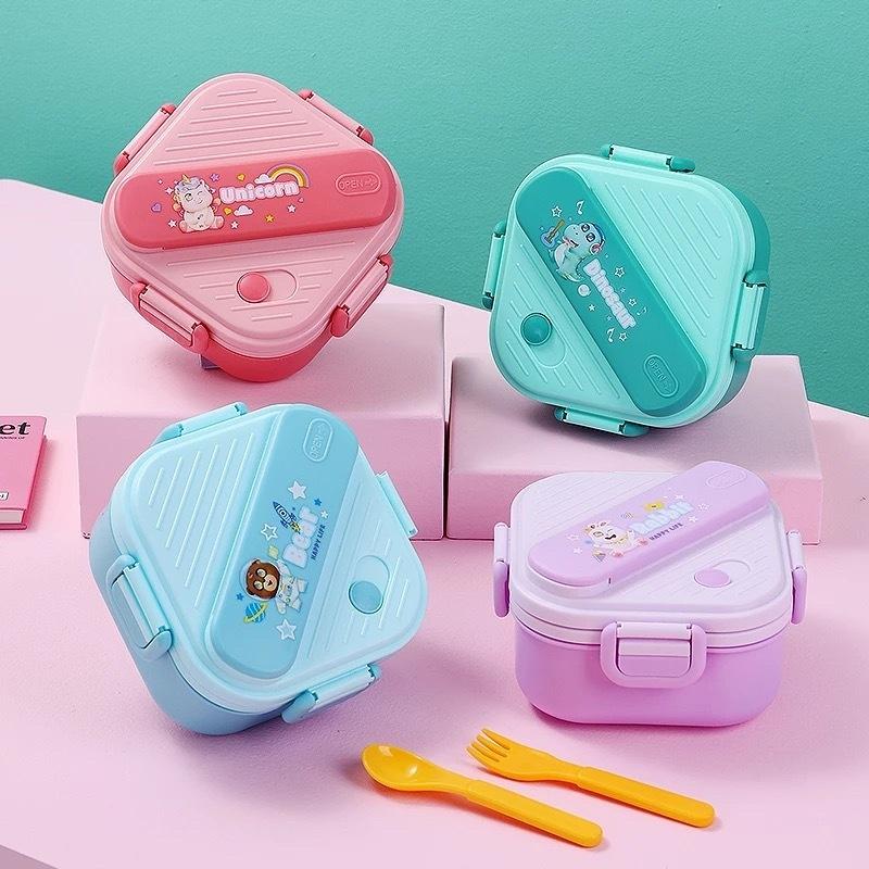 Kids.Outdoor Utensils - 3 Compartment Cartoon Kids Lunch Box