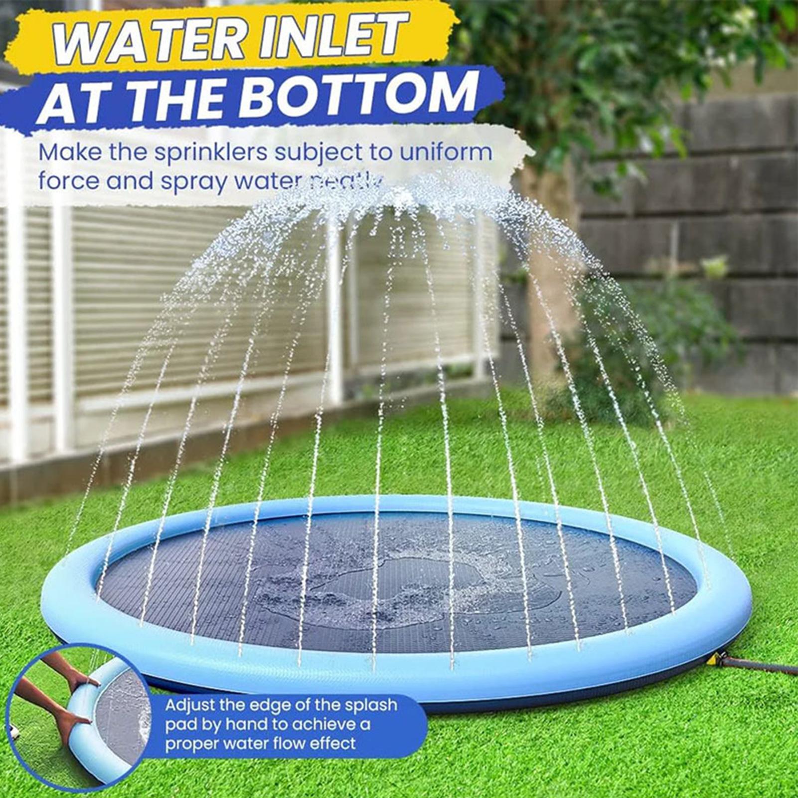 Kids Outdoor Water Sprinkler - Kids Sprinkler Play Mat with Sprayers