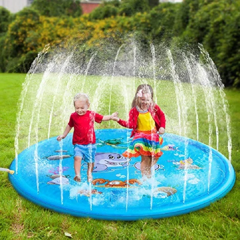 Kids Outdoor Water Sprinkler - 100/170cm Kids Inflatable Water Splash Play