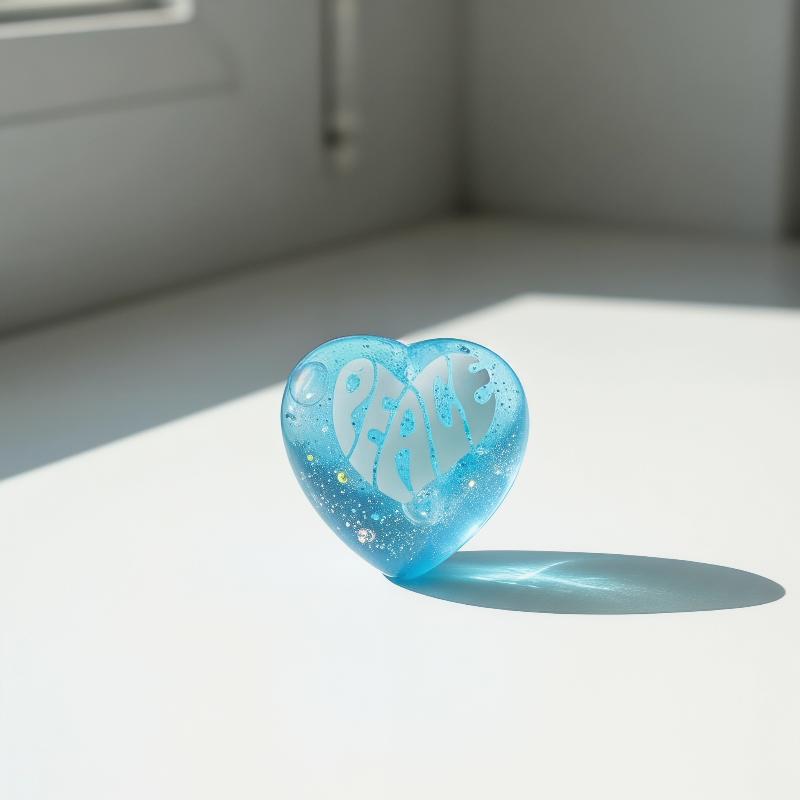Kids Outdoor Quotes - Soft Glitter Heart Squeeze Toy Positive