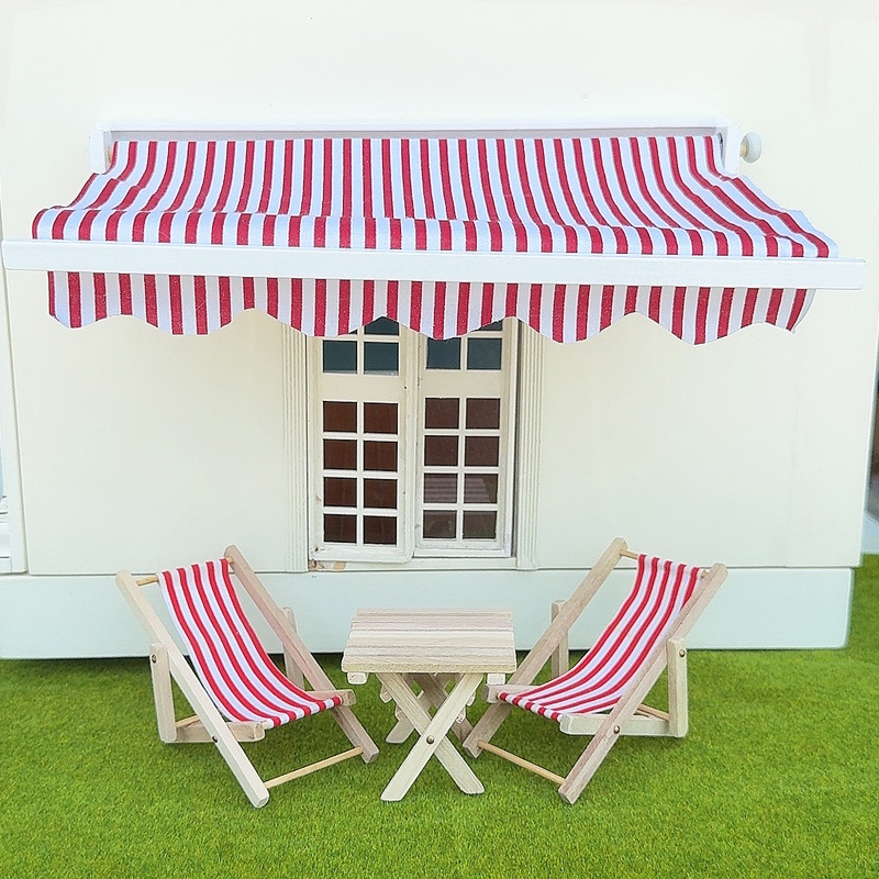 Kids Outdoor Decor - 1/12 Dollhouse Simulation Awning Model Dollhouse