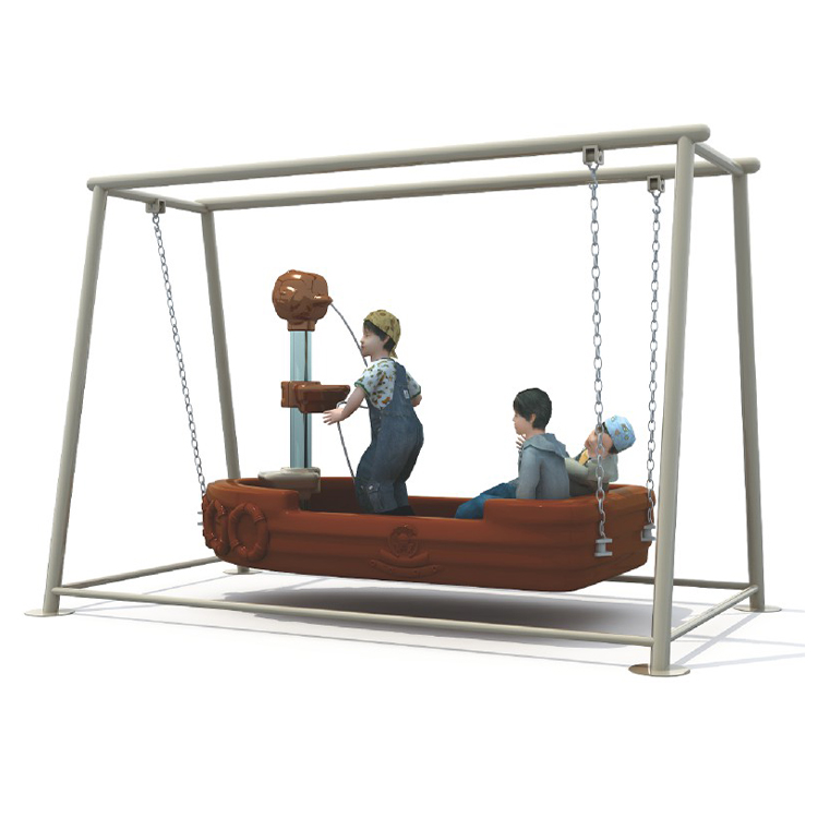 Kids Outdoor Playground - Pirate Ship Shape Swing Chair Outdoor