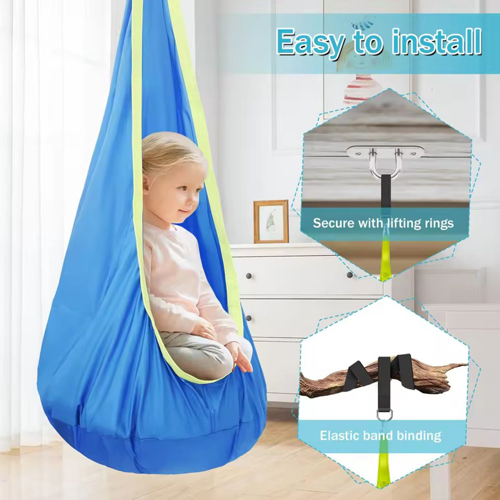 Kids Pod Swing Seat Nylon Hang - Kids Outdoor Hanging Chair 评论和价格