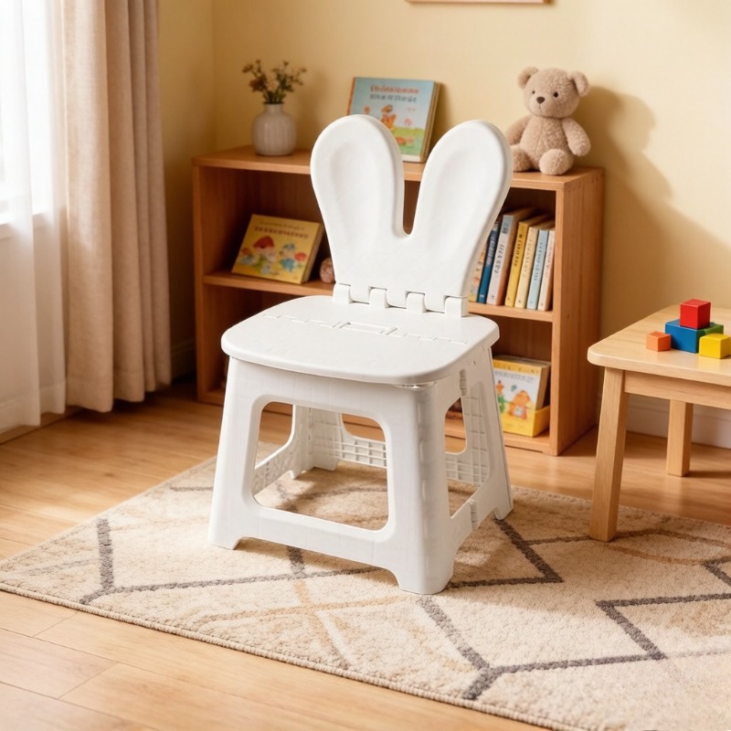 2PCS Thickened Rabbit Cartoon  - Kids Outdoor Folding Chair 评论和价格