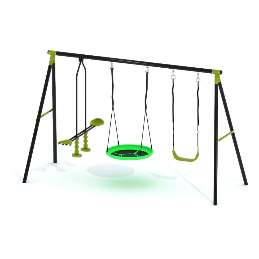 3-in-1 Kids Swing Slide Climbi - Kids Outdoor Hanging Chair 评论和价格