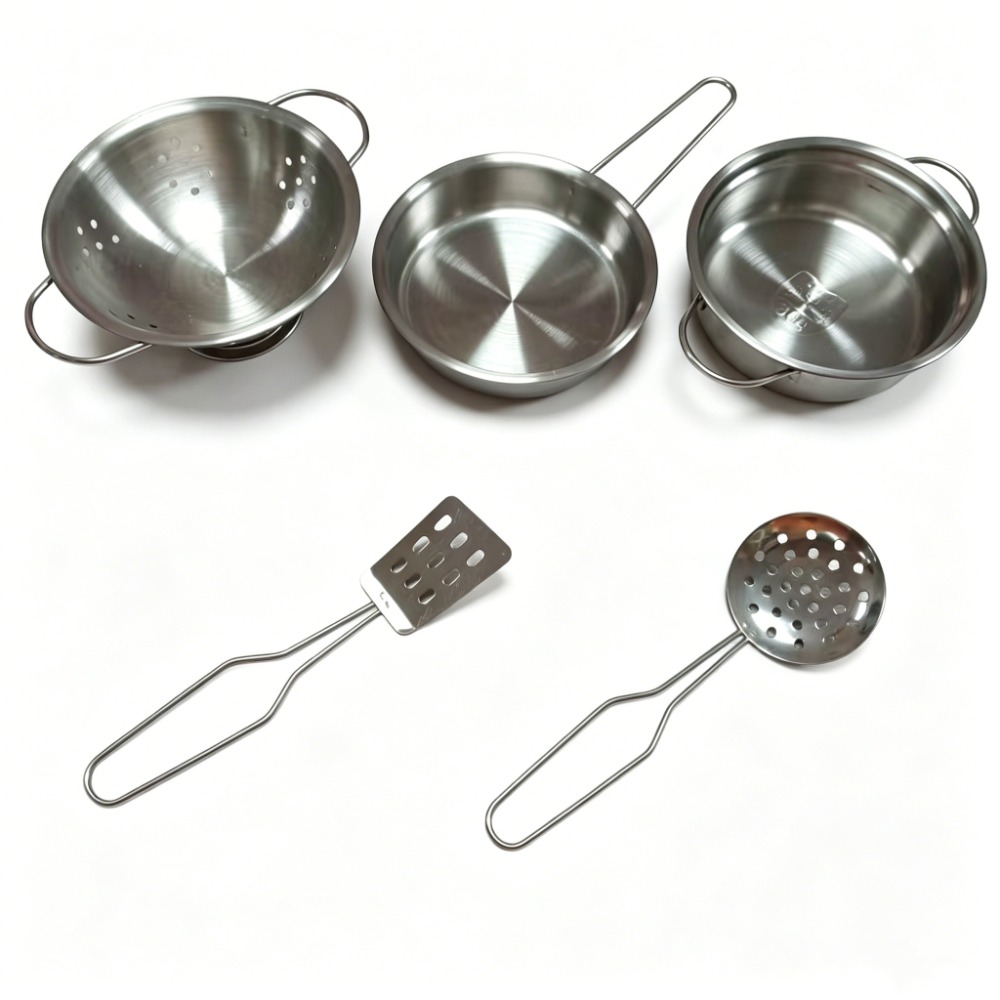 5Pcs Kids Stainless Steel Cook - Kids Outdoor Kitchen Set 评论和价格
