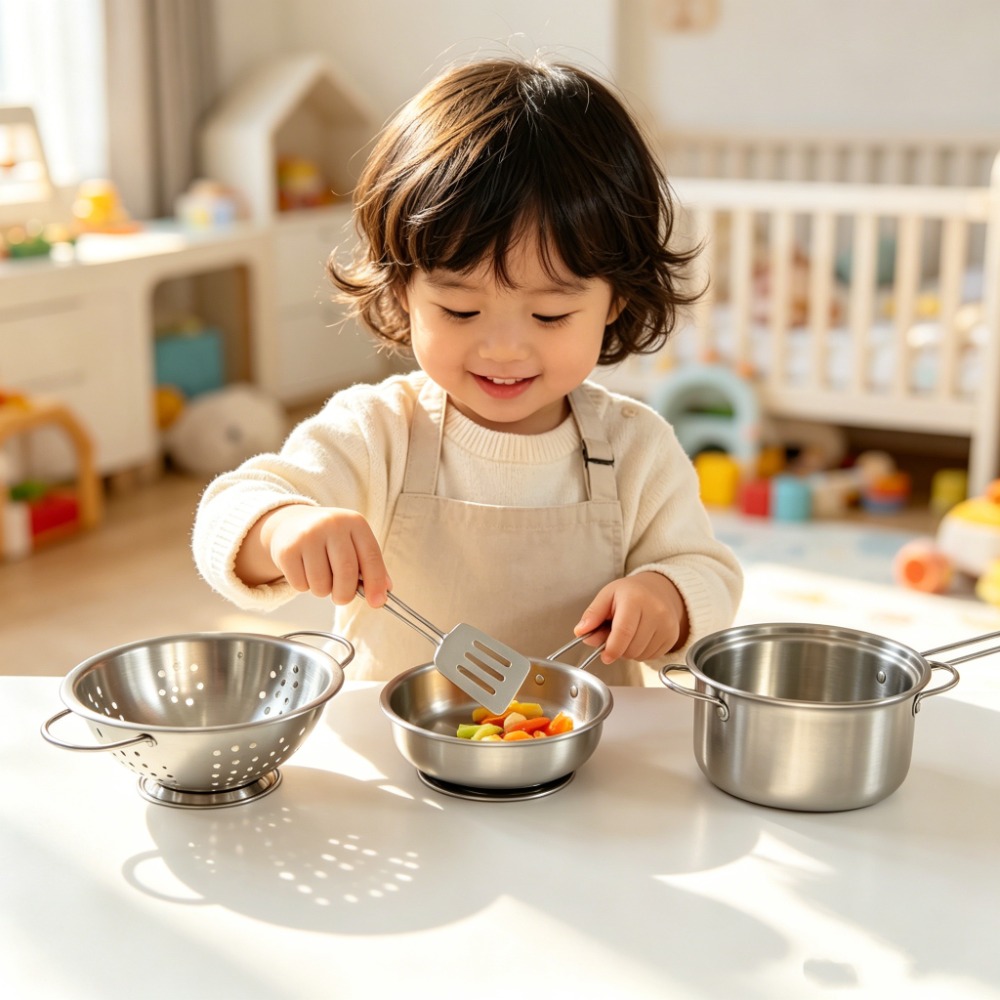 5Pcs Kids Stainless Steel Cook - Kids Outdoor Kitchen Set 评论和价格