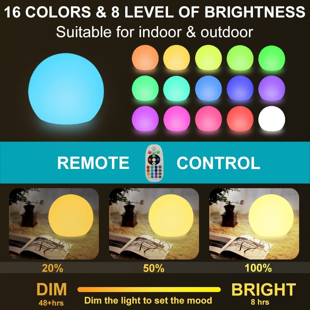 Rechargeable LED Glowing Ball  - Kids Outdoor Decor 评论和价格