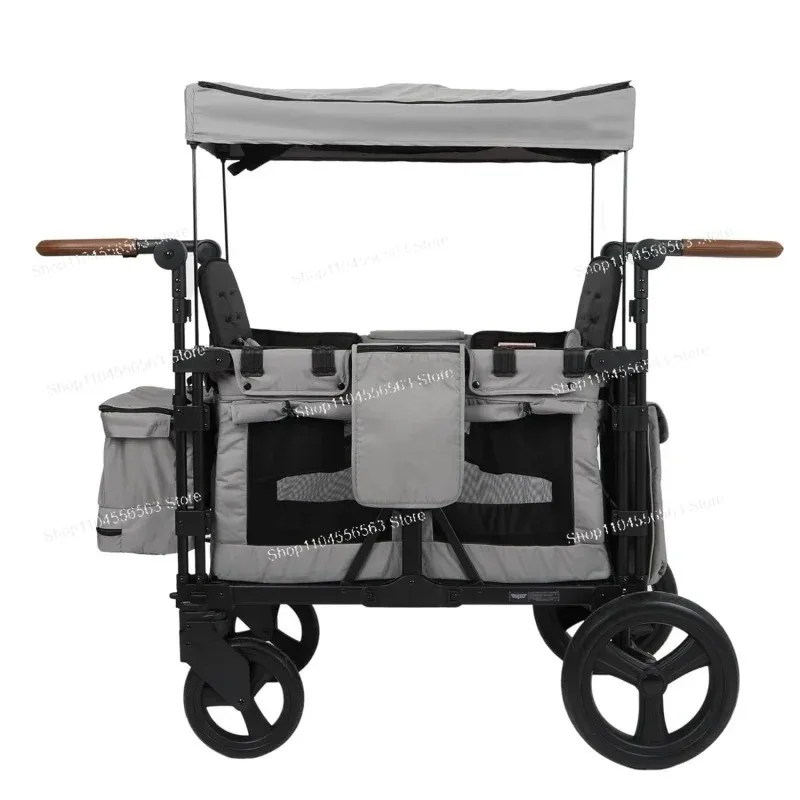 2-Seat Folding Wagon with Cano - Kids.Outdoor Utensils 评论和价格