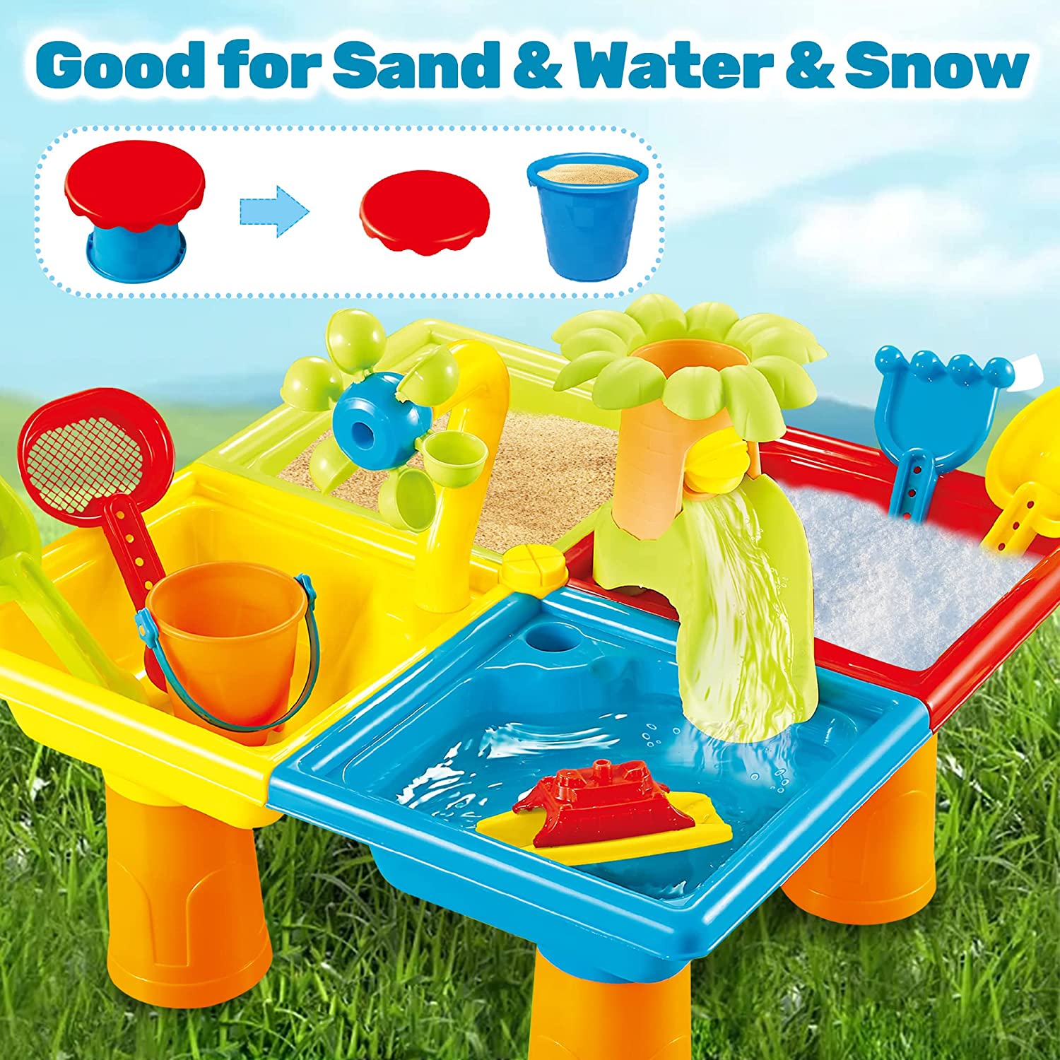 Beach Table Sand Play Toys Chi - Kids Outdoor Water Play 评论和价格