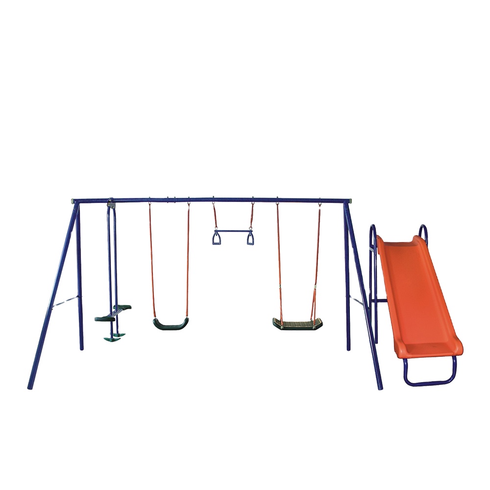 wr-Wholesale Cheap Six Station - Kids Outdoor Slide Set 评论和价格