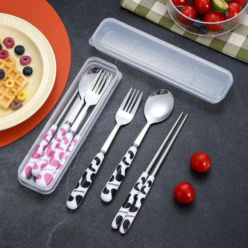3-Piece  Fork, Spoon and Chops - Kids.Outdoor Utensils 评论和价格