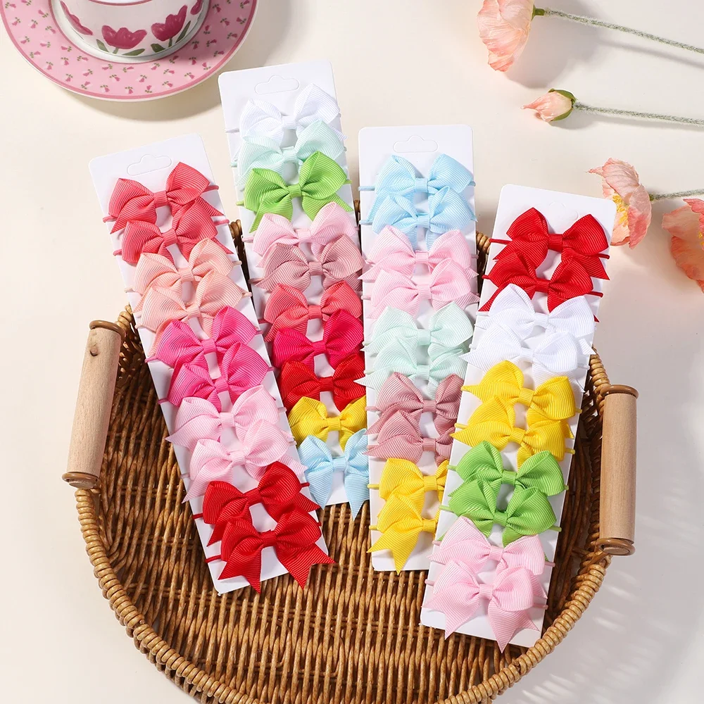 10Pcs Bows Elastic Hair rubber - Kids Outdoor Decor 评论和价格