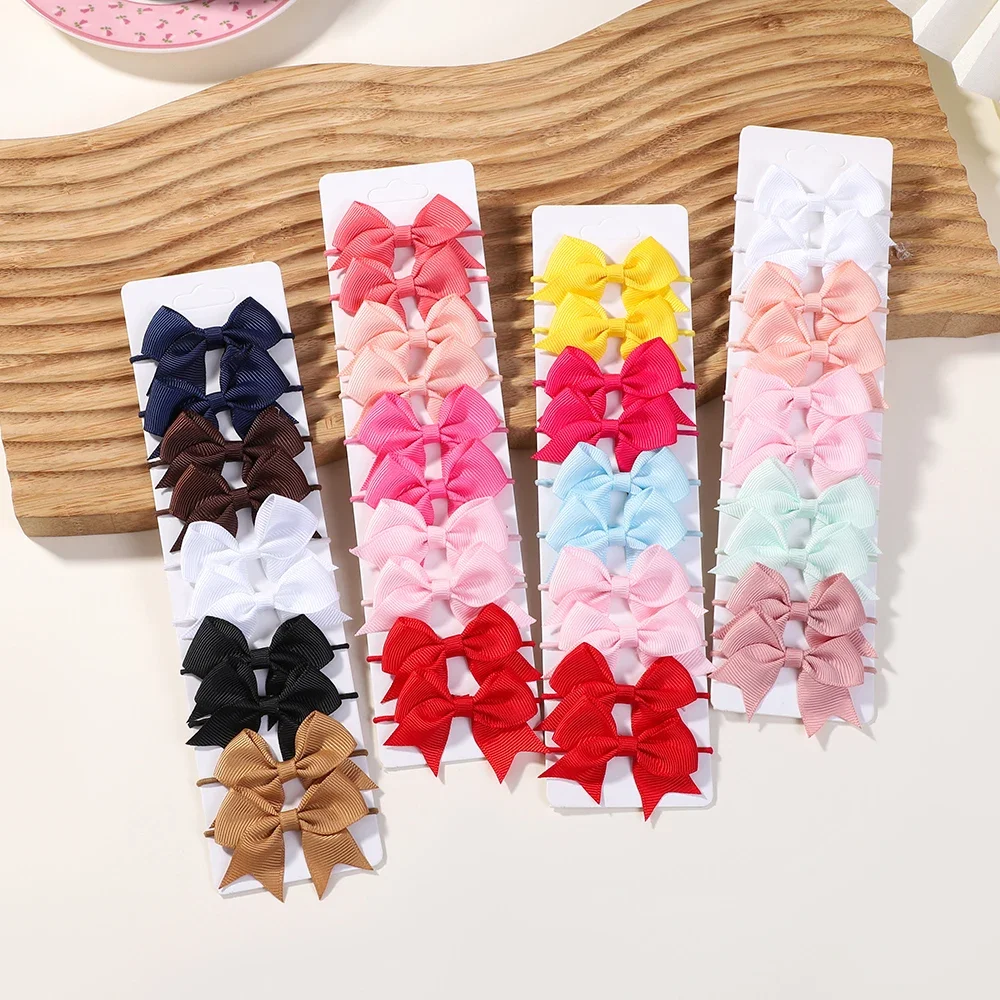 10Pcs Bows Elastic Hair rubber - Kids Outdoor Decor 评论和价格