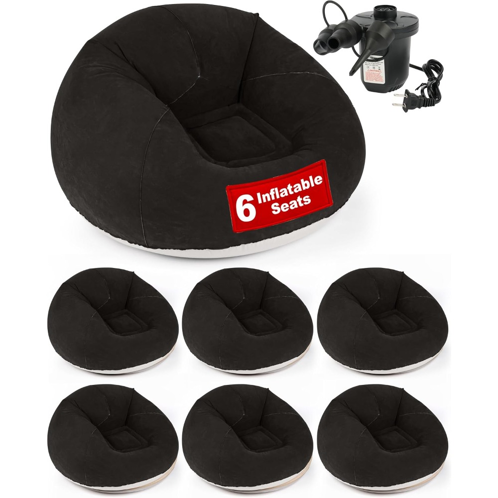 Inflatable Bean Bag Chair with - Kids Outdoor Folding Chair 评论和价格