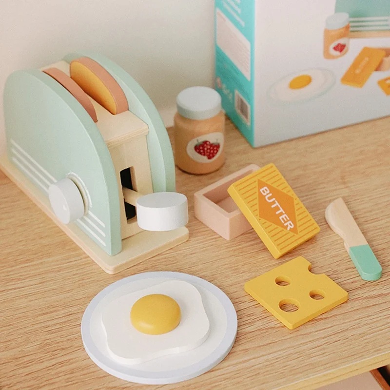 Wooden Simulation Toaster Toy  - Kids Outdoor Kitchen Set 评论和价格