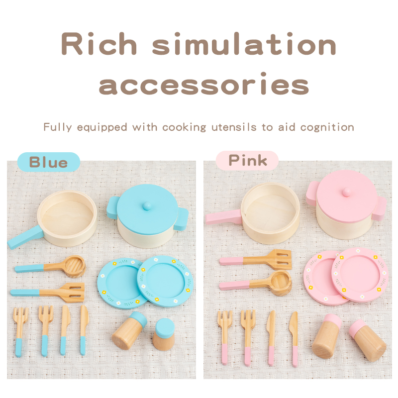 Wooden Kitchen Play Set for Ki - Kids Outdoor Kitchen Set 评论和价格
