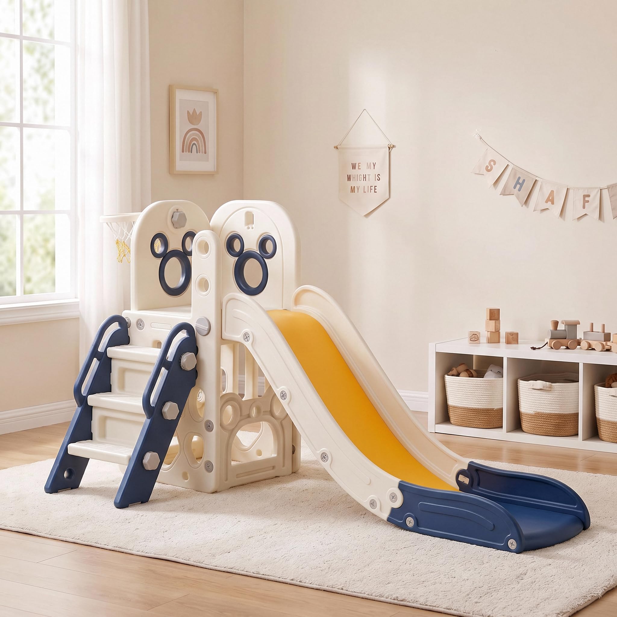 6 in 1 Toddler Slide Playset,  - Kids Outdoor Playground 评论和价格