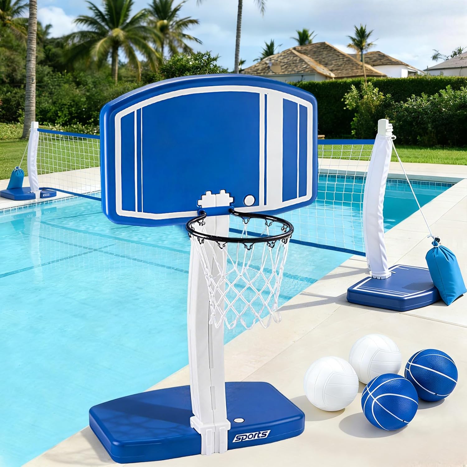 Above Ground Pool Basketball H - Kids Outdoor Volleyball 评论和价格