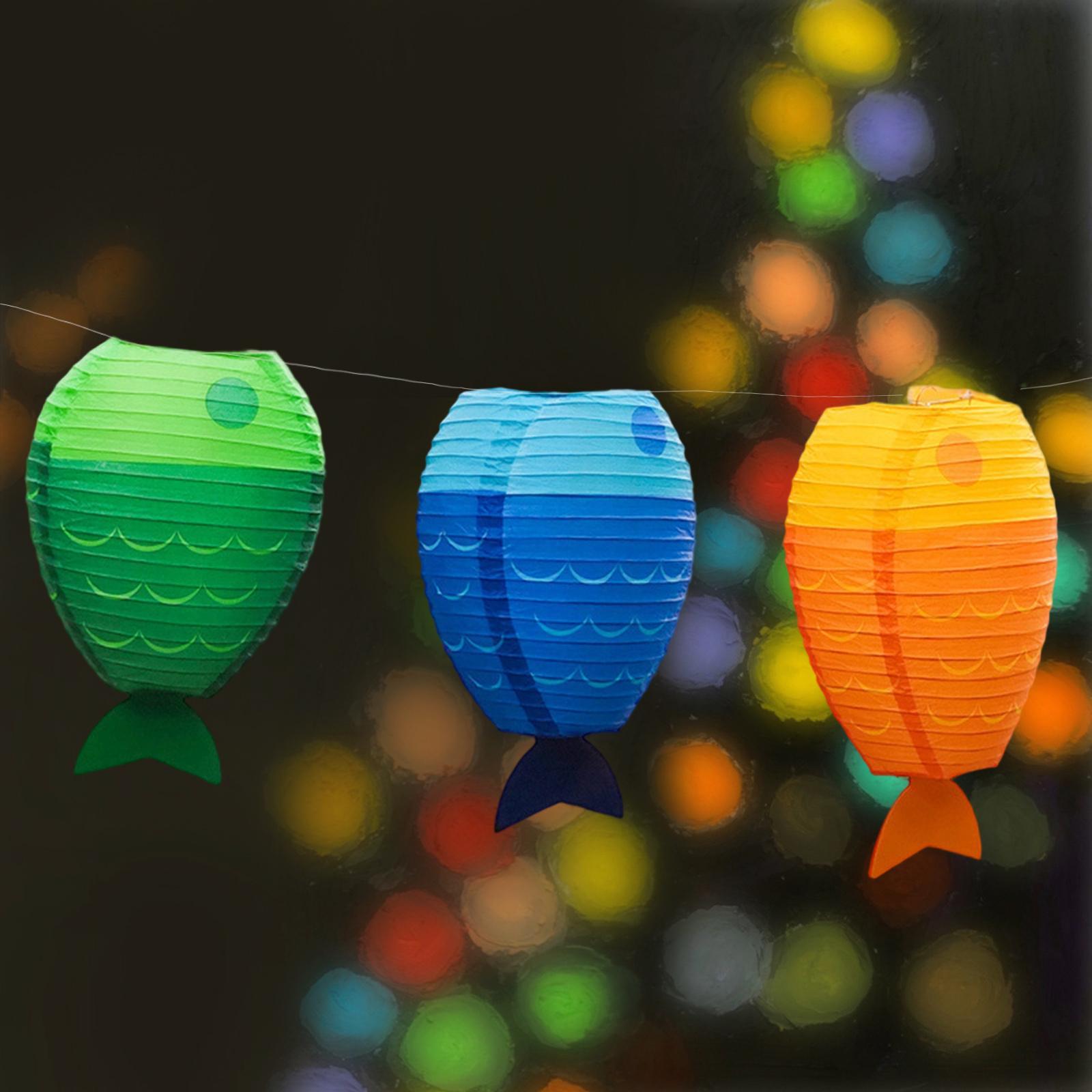 Fish Paper Lantern Cute Craft  - Kids Outdoor Decor 评论和价格