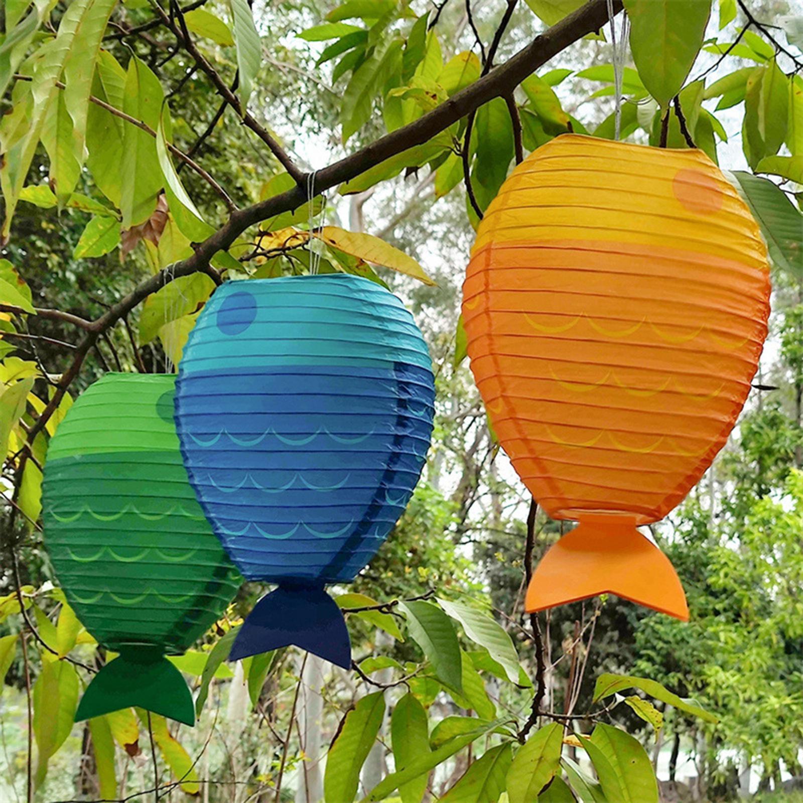 Fish Paper Lantern Cute Craft  - Kids Outdoor Decor 评论和价格