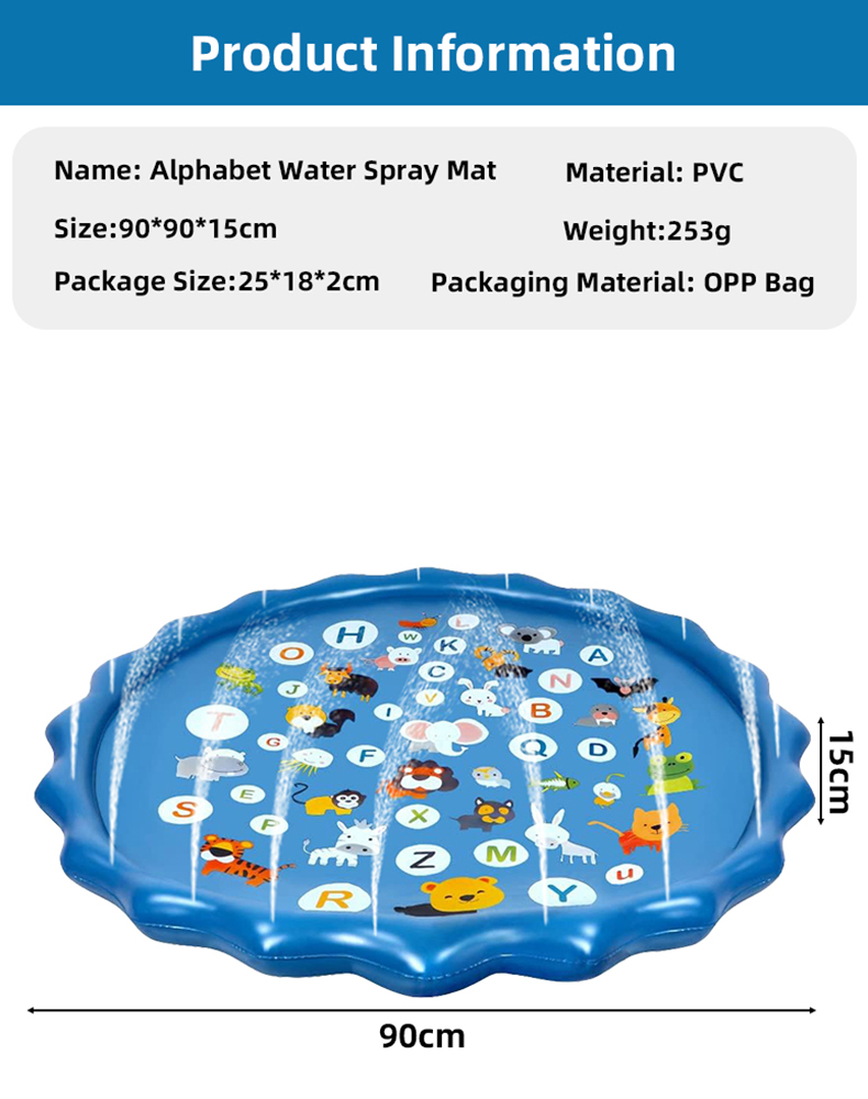 Alphabet Inflatable Water Spri - Kids Outdoor Water Sprinkler 评论和价格