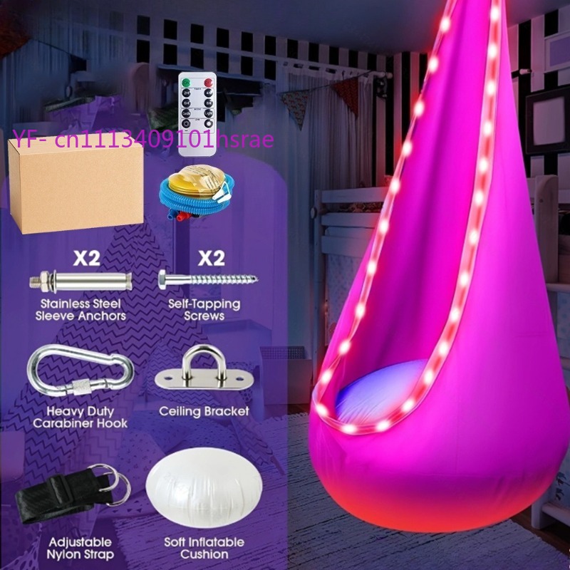 Glowing LED Inflatable Hammock - Kids Outdoor Hanging Chair 评论和价格