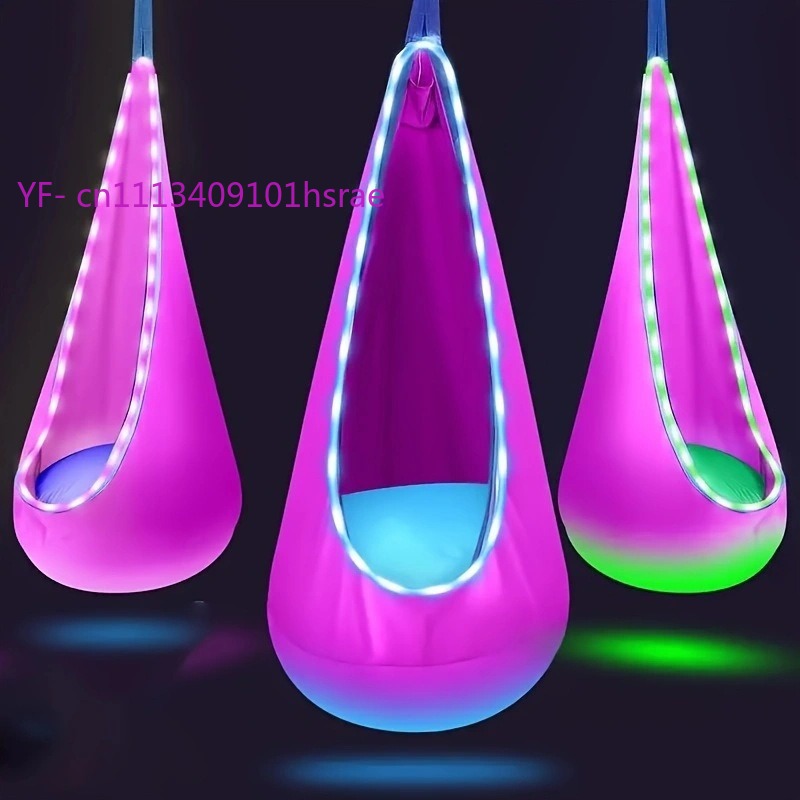 Glowing LED Inflatable Hammock - Kids Outdoor Hanging Chair 评论和价格