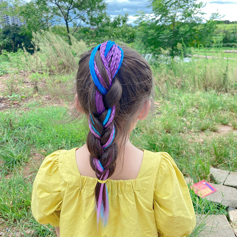 1 PCS New Girls Colorful Wigs  - Kids Outdoor Decor 评论和价格