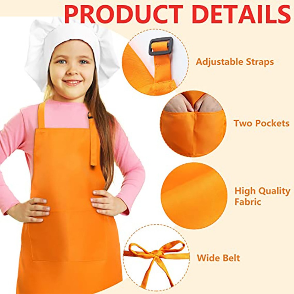 Children Chef Apron Front Pock - Kids Outdoor Kitchen Set 评论和价格