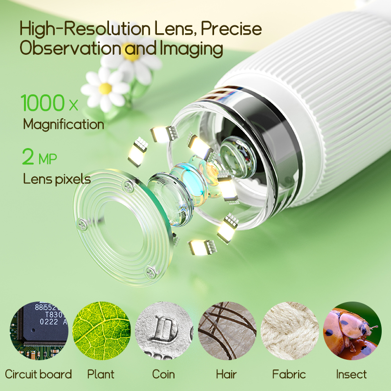 2.0 Inch Mini Pocket Microscop - Kids.Outdoor Utensils 评论和价格