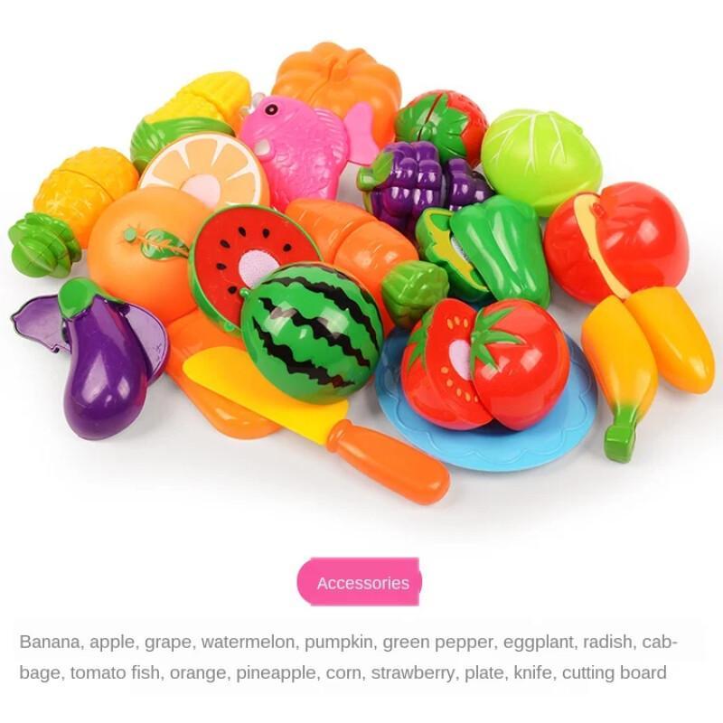 Cutting Play Food Set For Kids - Kids Outdoor Kitchen Set 评论和价格