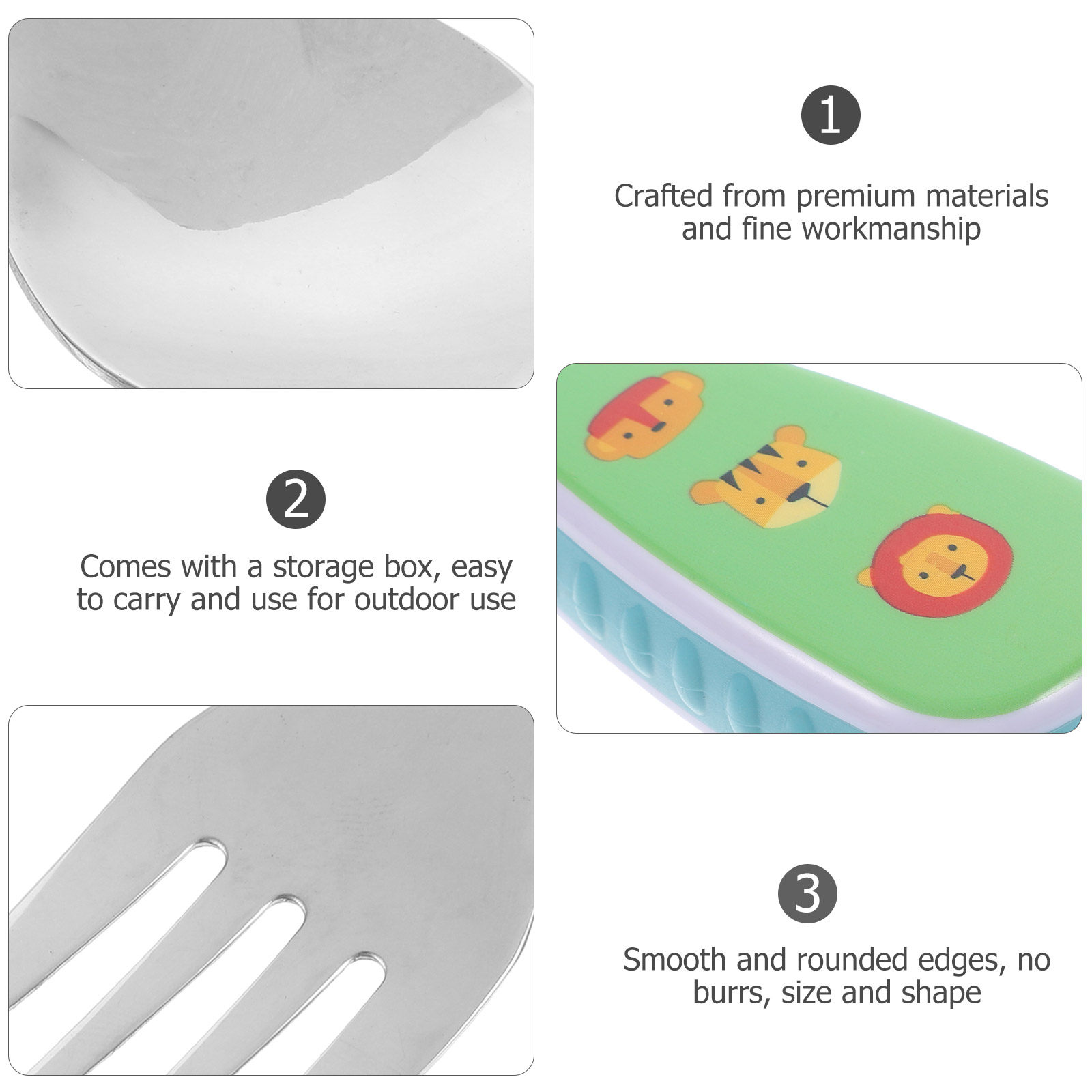 Toddler Spoons Forks Baby Uten - Kids.Outdoor Utensils 评论和价格