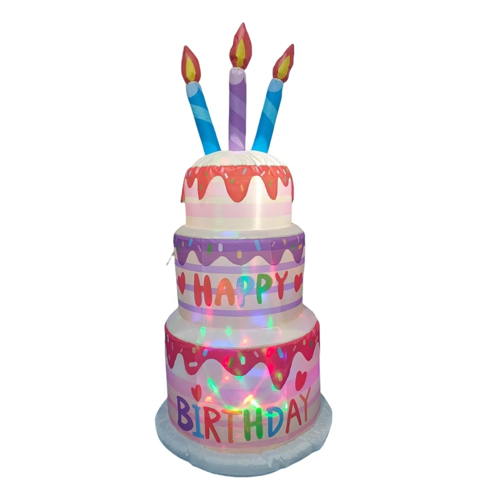 1.8M Inflatable Birthday Cake  - Kids Outdoor Decor 评论和价格