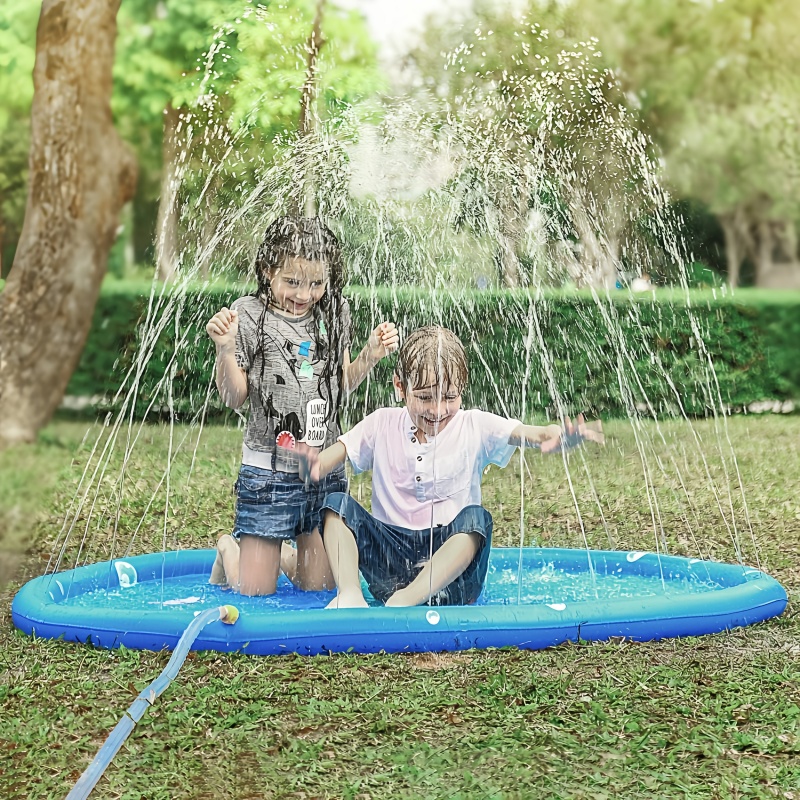 Children Play Spray Mat 100cm  - Kids Outdoor Water Sprinkler 评论和价格