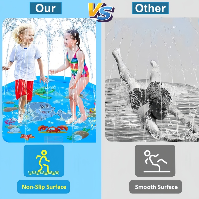 Children Play Spray Mat 100cm  - Kids Outdoor Water Sprinkler 评论和价格